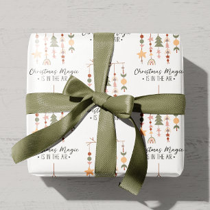 Boho Christmas Magic Festive Holiday Wrapping Paper