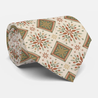 Boho Christmas Mandala Pattern Tie