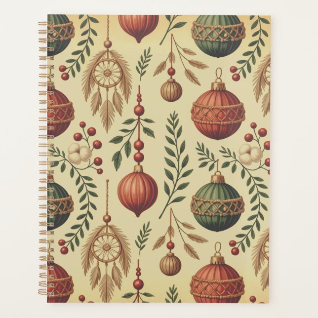 Boho Christmas Ornaments Planner (Front)
