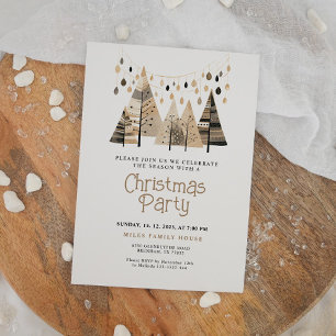 Boho Christmas Party Invitation