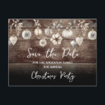 Boho Christmas Party Save the Date Postcard<br><div class="desc">Fun watercolor Christmas design. All text is adjustable and easy to change for your own party needs. Save the Date family Christmas party postcards.</div>