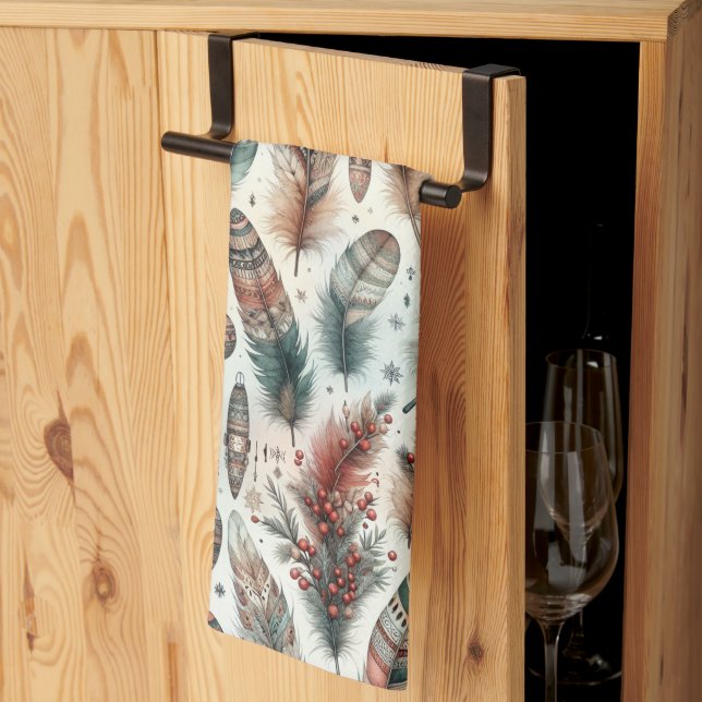 Boho Christmas Tea Towel (Thirds Fold)