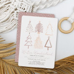 Boho Christmas Trees Winter Onederland Birthday Invitation<br><div class="desc">This boho "winter wonderland" girl's birthday invitation features hand-painted christmas trees in pink shades. Personalise it for your needs. You can find matching products at my store.</div>