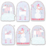 Boho Christmas Winter Deer Bear and Snowman<br><div class="desc">Cute Boho Christmas or winter stickers with a polar bear,  a deer and a snowman all wearing cosy knitwear.  Use these stickers to embellish your gifts and cards for the holidays.</div>