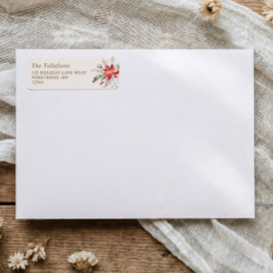 Boho Christmas Woodsy Elegant Return Address