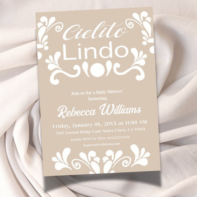 Boho Cielito Lindo Mexican Baby Shower Invitation (Creator Uploaded)