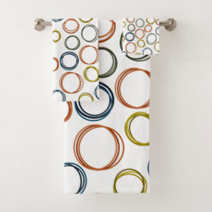 Boho Circles  Bath Towel Set