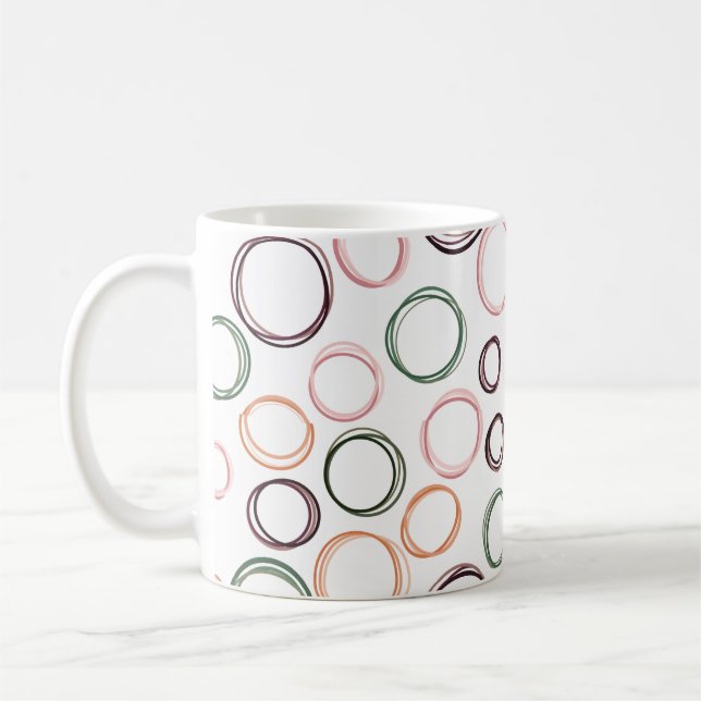 Boho Circles  Coffee Mug (Left)