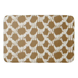 Boho Circles Earthy tones contemporary minimalist Bath Mat