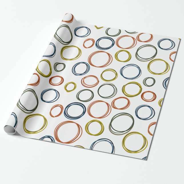 Boho Circles  Wrapping Paper (Unrolled)