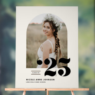 Boho Class of 2025 Arch Photo Graduation Acrylic Sign