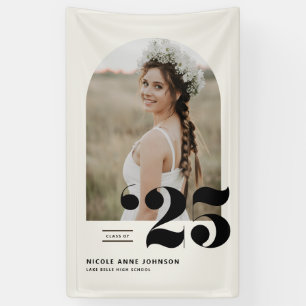Boho Class of 2025 Arch Photo Graduation Banner