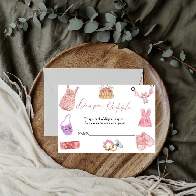 Boho Clothes Daiper Raffle for baby Shower Card (Creator Uploaded)