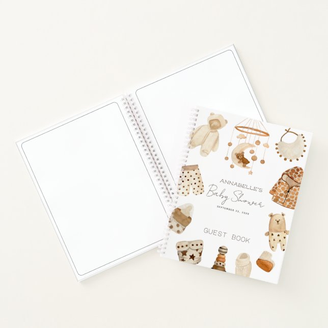 Boho Clothes Gender-neutral Baby Shower Guest Book (Inside)