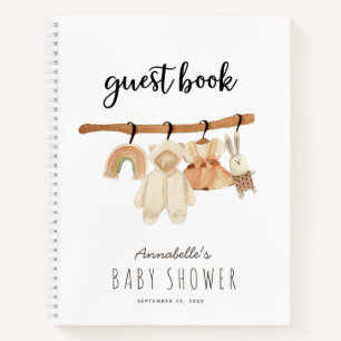Boho Clothesline Girl Baby Shower Guest Book