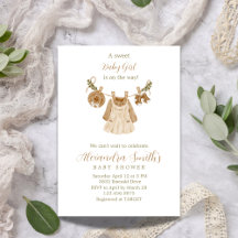 Boho Clothesline Girl Baby Shower