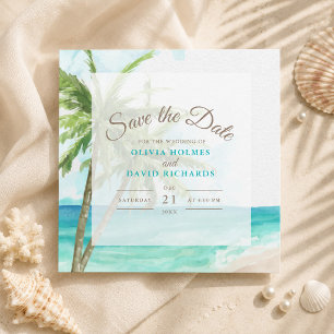 Boho Coastal Beach Wedding Save the Date