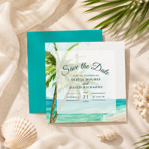 Boho Coastal Beach Wedding Save the Date