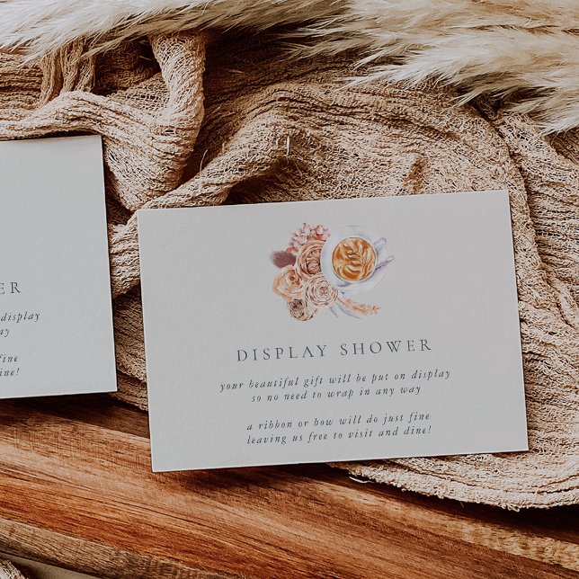 Boho Coffee Bridal Shower Display Shower Card (Creator Uploaded)