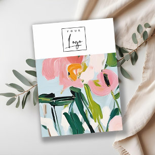 Boho Colorful Painted Floral Blank Jewelry Logo Business Card