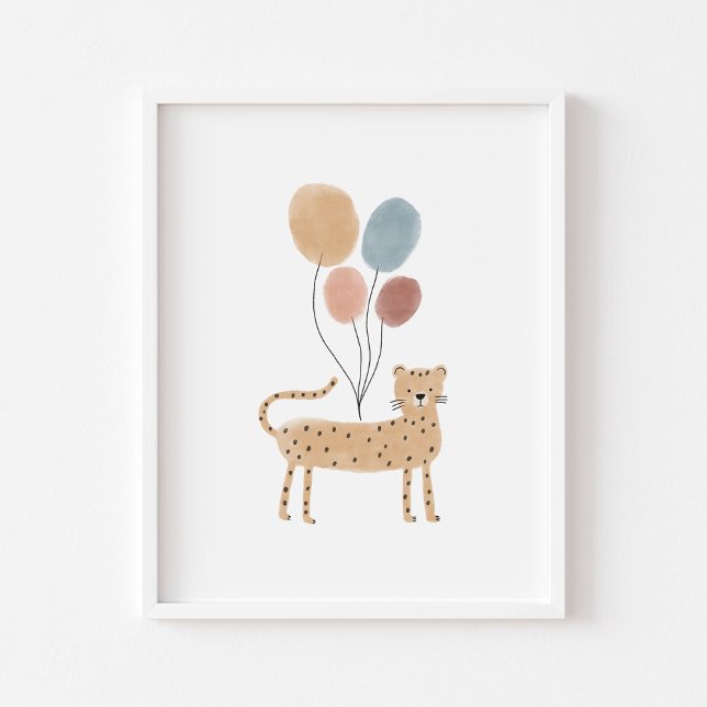 Boho coloured Chita with balloons poster  (Creator Uploaded)