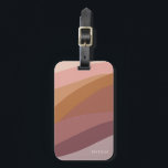Boho Colourful Abstract Retro Name Luggage Tag<br><div class="desc">Boho Colourful Abstract Retro Name luggage tag features soft colours including lavender,  pink,  blush,  clay,  terracotta,  mauve and lavender.</div>