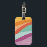Boho Colourful Abstract Retro Name Luggage Tag<br><div class="desc">Boho Colourful Abstract Retro Name luggage tag features fun and bright colours including lavender,  aqua,  teal,  orange,  coral and yellow.</div>