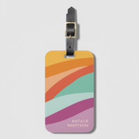 Boho Colourful Abstract Retro Name