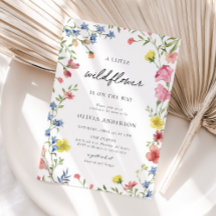 Boho Colourful Little Wildflower Fairy Baby Shower