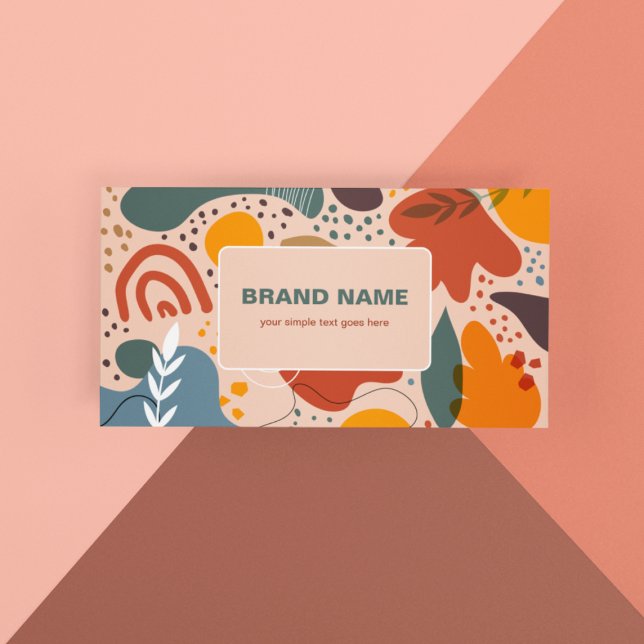 Boho Colourful Pattern Abstract Colourful  Business Card (Creator Uploaded)