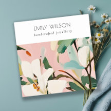 Boho Colourful Pink Teal Painted Floral Earring