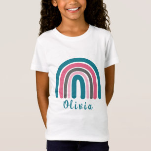 Boho Colourful Rainbow With Personalised Name T-Shirt