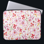 Boho Colourful Wild Flower Watercolor Laptop Sleeve<br><div class="desc">Bright and happy watercolor wildflower and leaves painting of a wildly overgrown garden. Perfect for gardeners,  nature lovers and florists.</div>