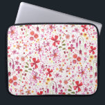 Boho Colourful Wild Flower Watercolor Laptop Sleeve<br><div class="desc">Bright and happy watercolor wildflower and leaves painting of a wildly overgrown garden. Perfect for gardeners,  nature lovers and florists.</div>