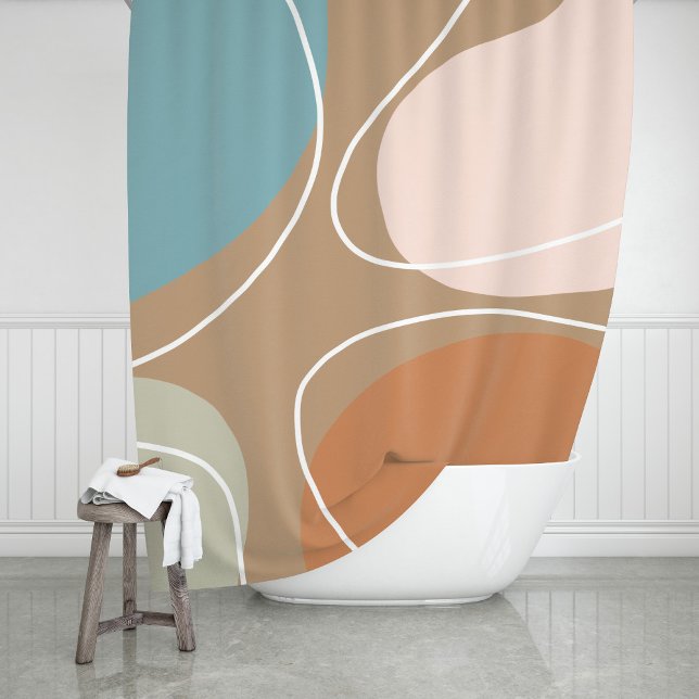 Boho Contemporary Modern Abstract Area Shower Curtain (Creator Uploaded)