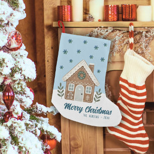 Boho Cookie House Snowflakes Family Small Christma Small Christmas Stocking