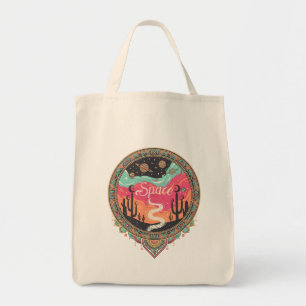 Boho Cosmic Desert Retro Tote Bag