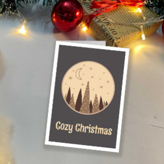 Boho Cosy Christmas Inside Photo Holiday Card