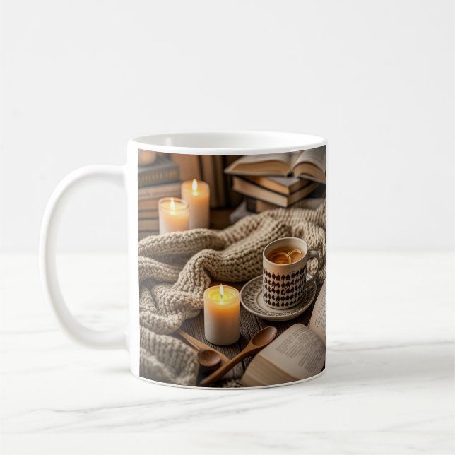 Boho Cosy Warm Candle lights  Coffee Mug (Left)