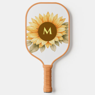 Boho Cottage Core Custom Initial Pickleball Paddle