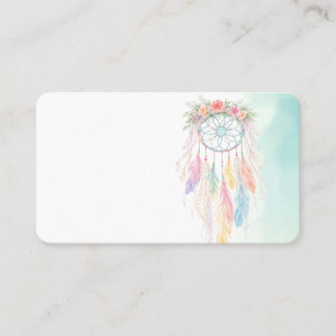 Boho Cottage Shabby Chic Feathers Business Card