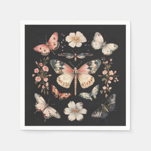 Boho Cottagecore Monarch Butterfly Napkin
