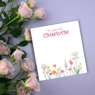 Boho Country Floral daisy watercolor  Notepad