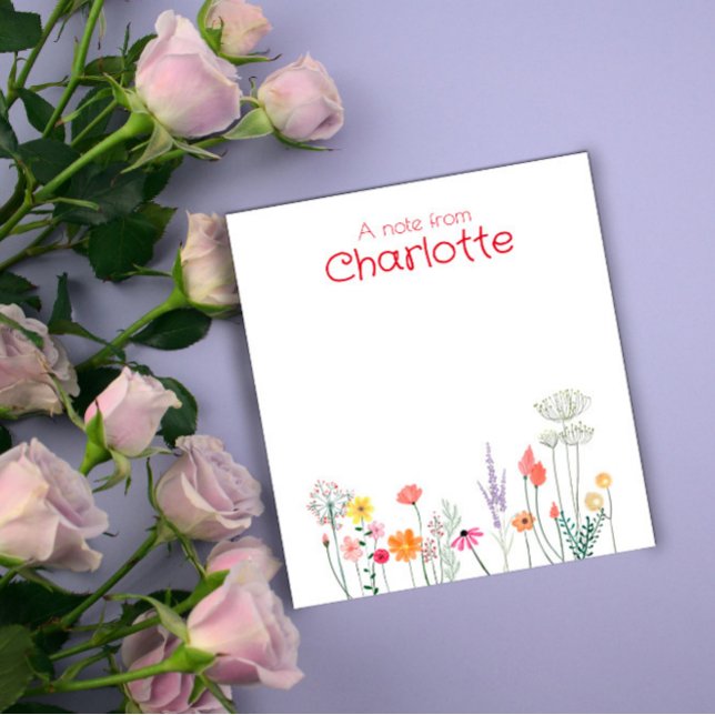 Boho Country Floral daisy watercolor  Notepad (Creator Uploaded)