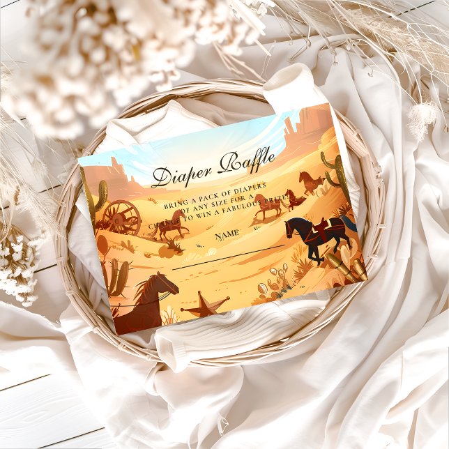 Boho Country Western Diapper Raffle Enclosure Card (Creator Uploaded)