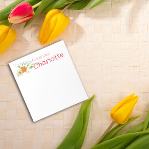 Boho Country wildflower watercolor  Notepad