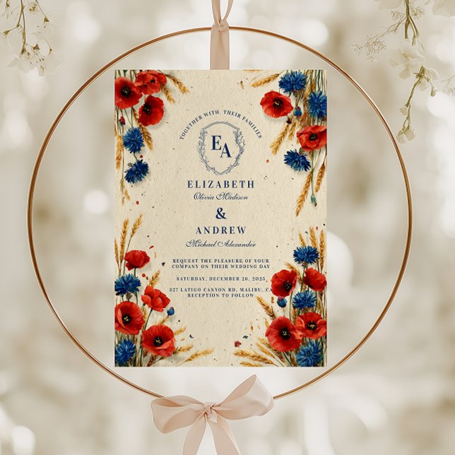 Boho Countryside Summer Wedding Invitation (Creator Uploaded)