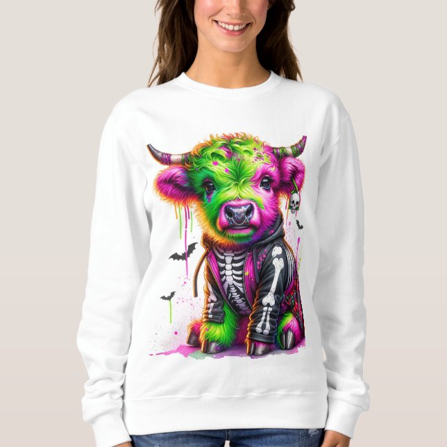 Boho cow Halloween Sweatshirt (Front)