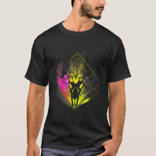 Boho Cow Skull Flowers Diamond Pink And Yellow Spl T-Shirt