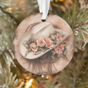 Boho Cowgirl Western Floral Wedding Napkins Ornament